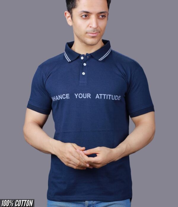 EYA|| Blue Polo || 100% Cotton T-Shirt