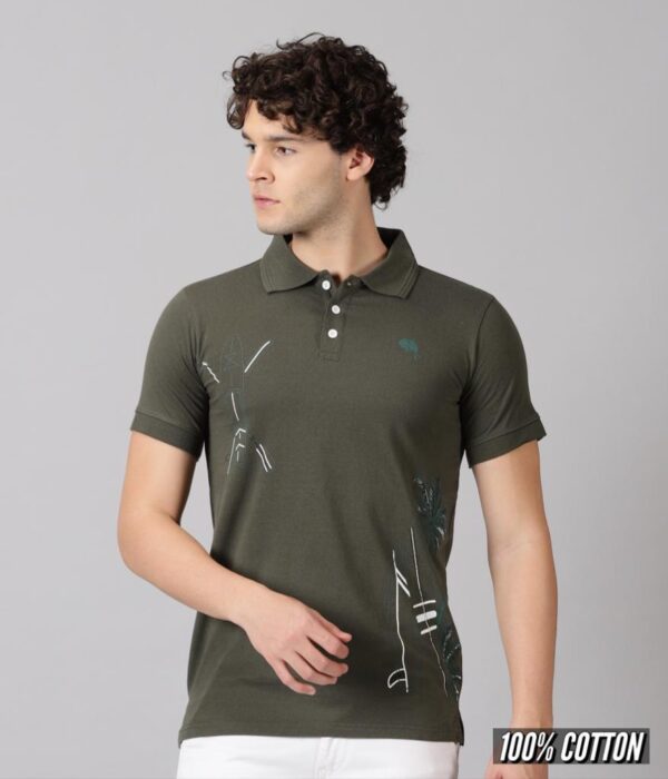 Coco Tee || Olive Polo || 100% Cotton T-Shirt