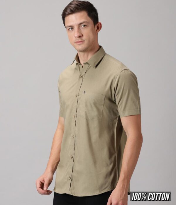 Solid Half Sleeve Shirt - Olive