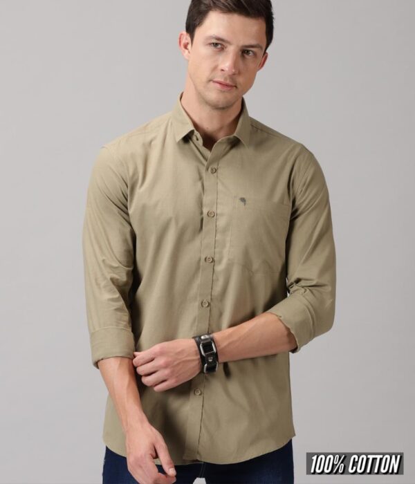 Solid Full Sleeve Shirt - Olive