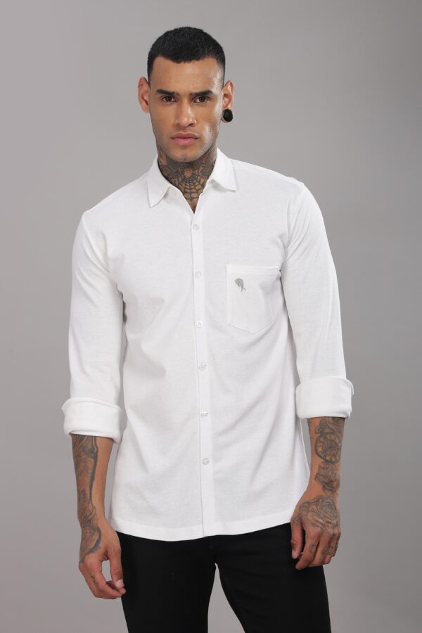 PR3 SHIRTS 01 A – WHITE || Full Sleeve Shirt