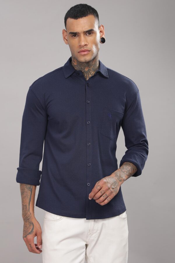PR3 SHIRTS 01 A – NAVY || Full Sleeve Shirt