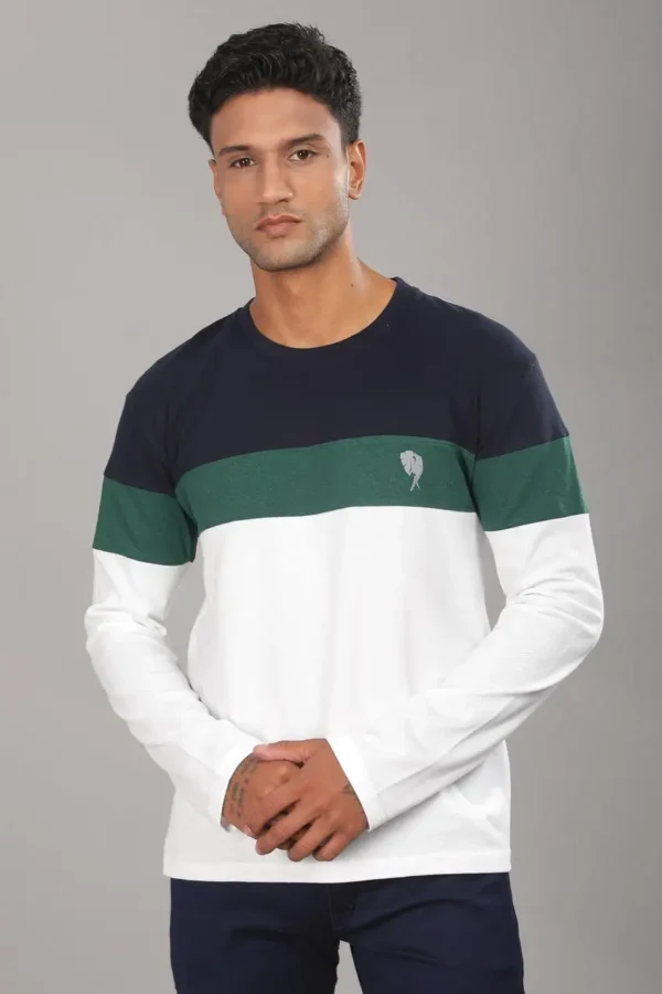 FS004 || Party White || Full Sleeve Round Neck T-Shirt