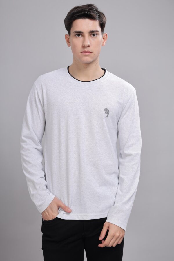 FS005 || Silver || Full Sleeve Round Neck T-Shirt