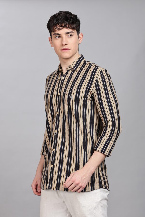 PR3 SHIRTS 006 – Brown Stripes || Full Sleeve Shirt