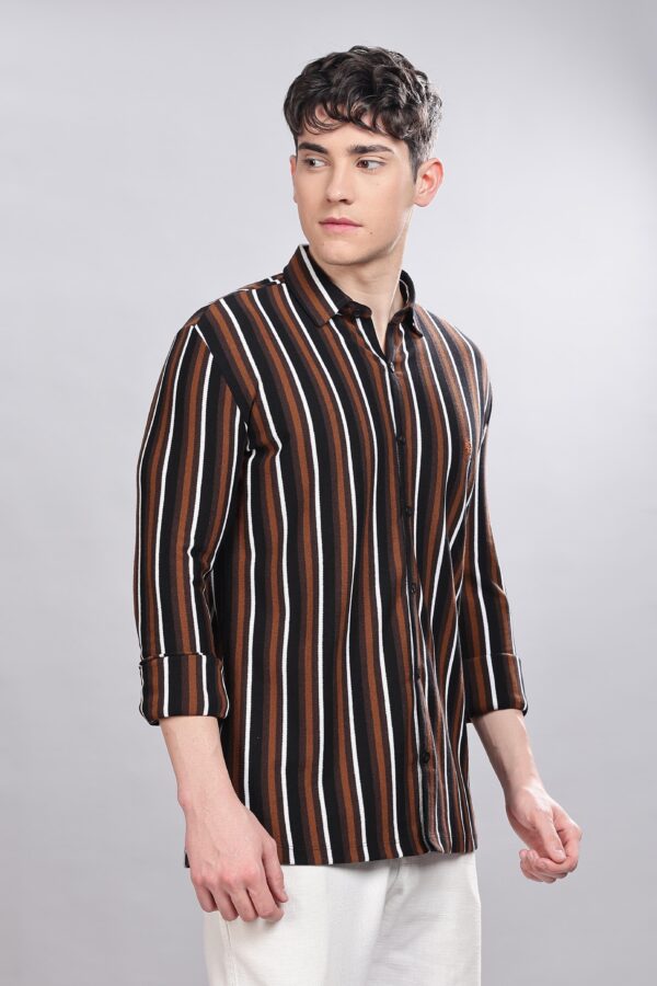 PR3 SHIRTS 006 – Black Stripes || Full Sleeve Shirt