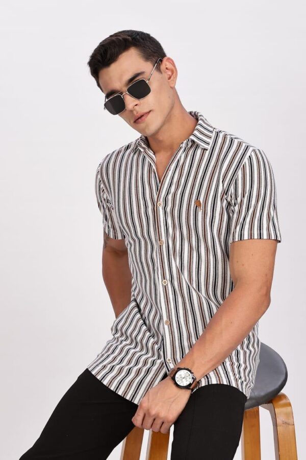 PR3 SHIRT 008 –  Cobra Stripes || Half Sleeve Shirt