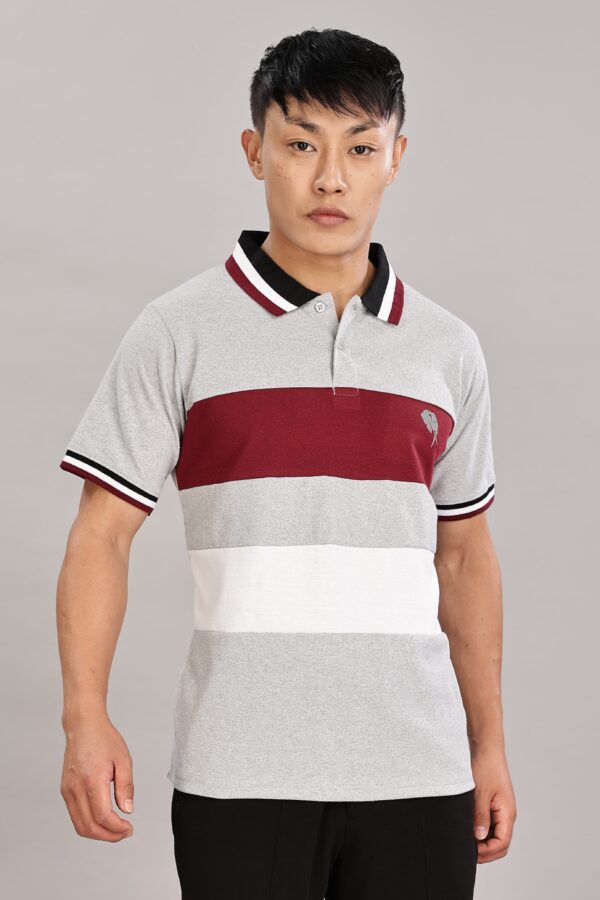 PR40 || Grey Melange Cut & Sew || 100% Cotton T-Shirt